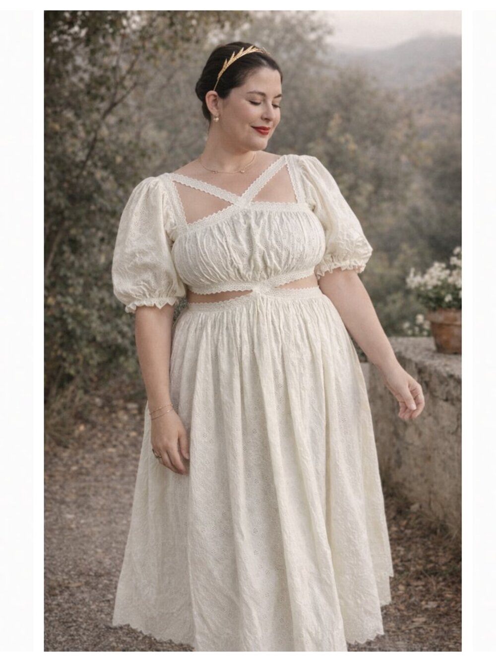 DÔEN Organic Cotton Ravenna Dress in Salt Cream NEW NWT